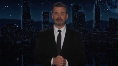 Jimmy Kimmel breaks down in honor of late bandleader Cleto Escobedo III