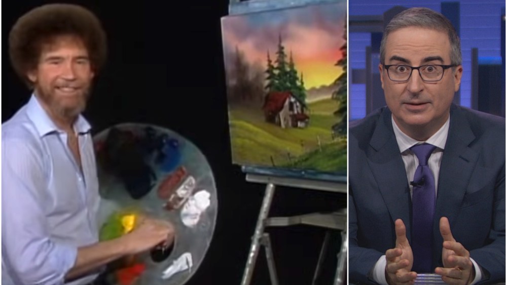 John Oliver's Bob Ross auction raises more than $1.5 million for PBS