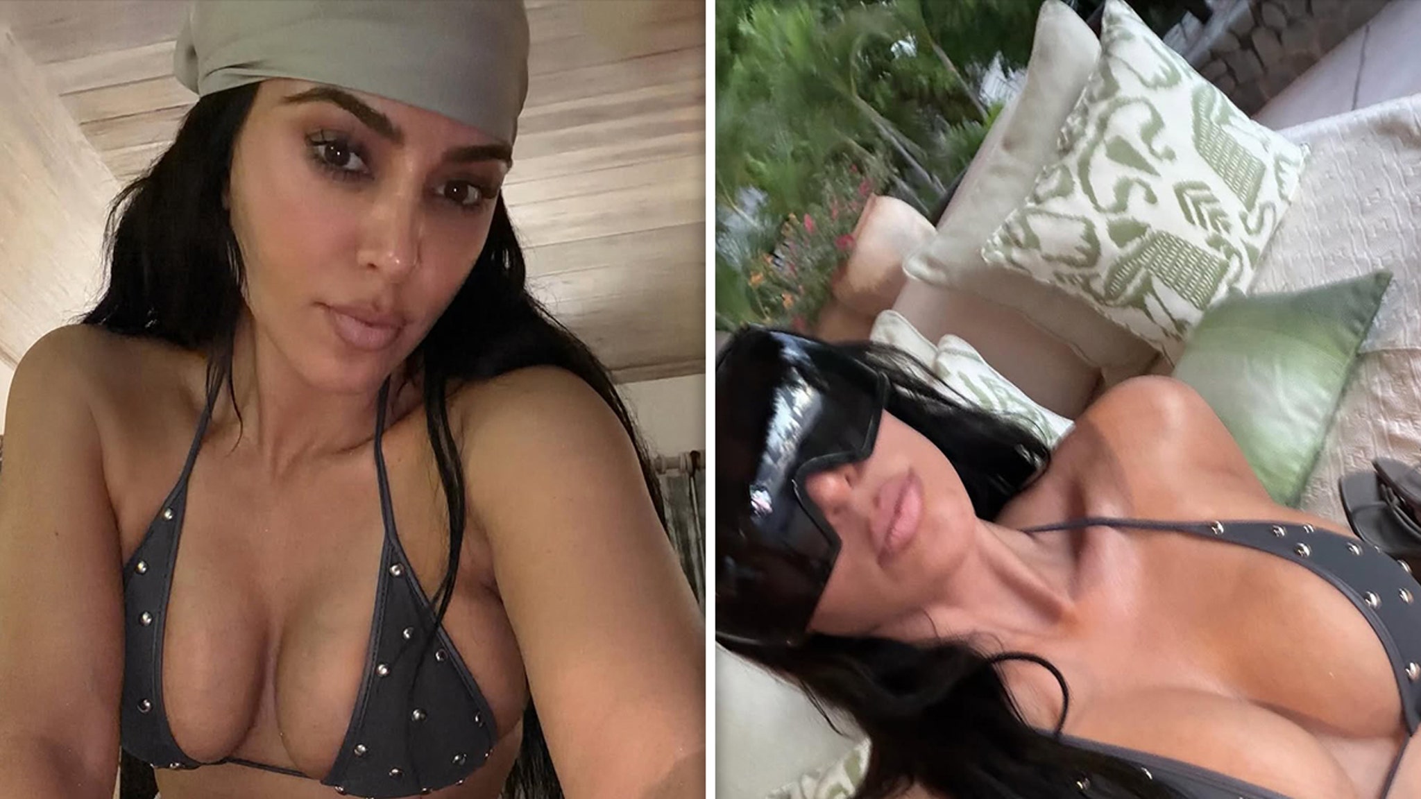 Kim Kardashian poses in sexy bikini photos after failing bar exam