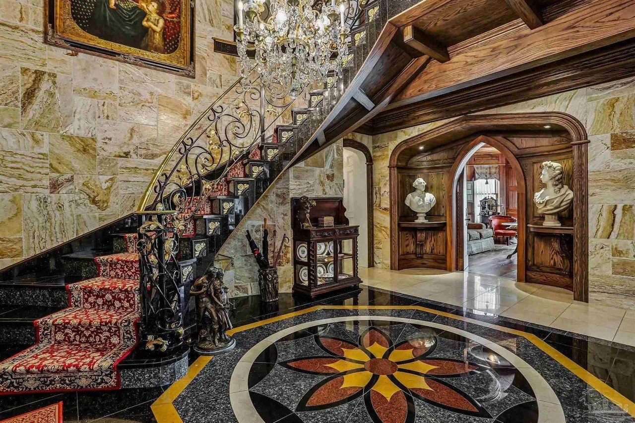 Opulent European-inspired waterfront estate once owned by famed lawyer is on the market for $4.15 million