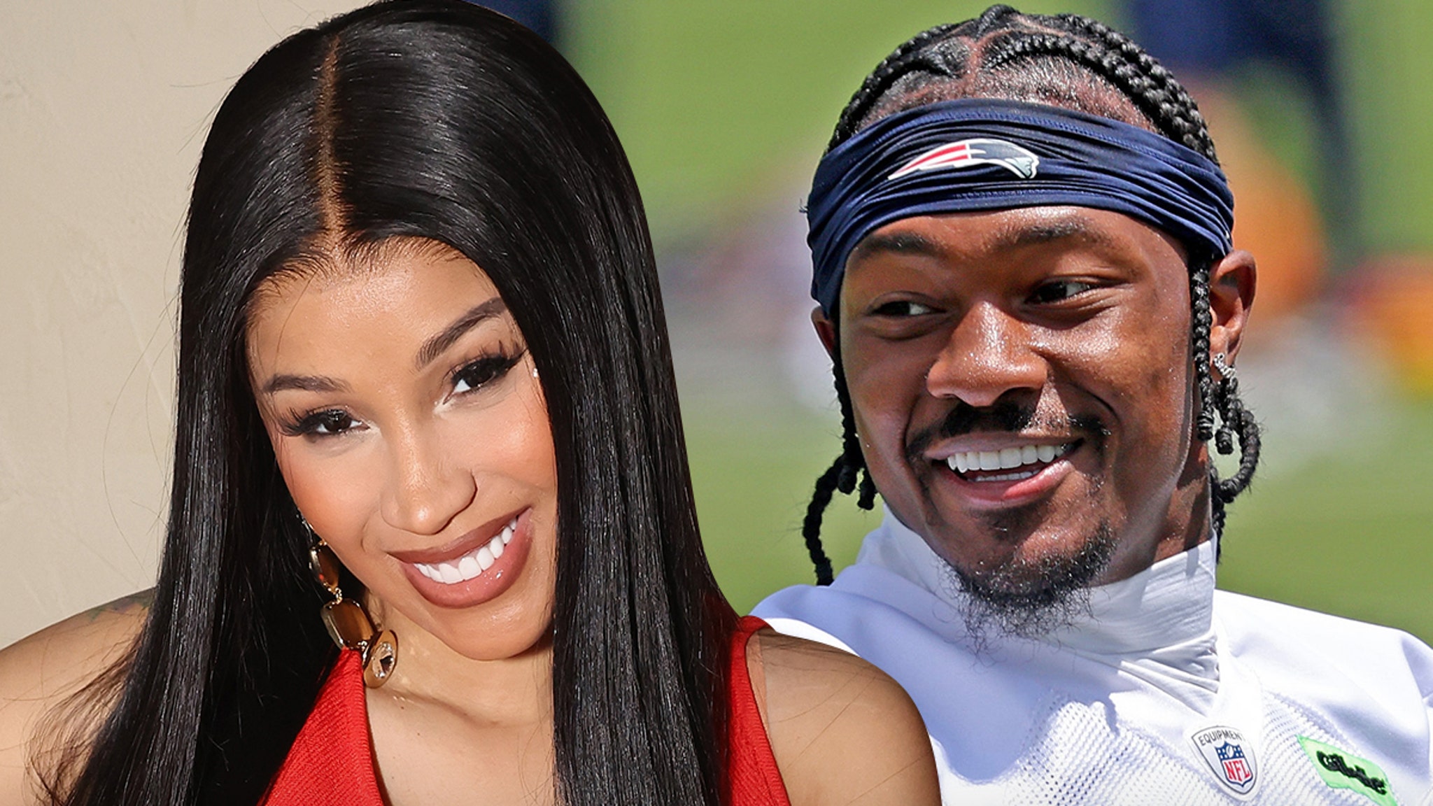 Pregnant Cardi B makes debut at Patriots Game to cheer on BF Stefon Diggs