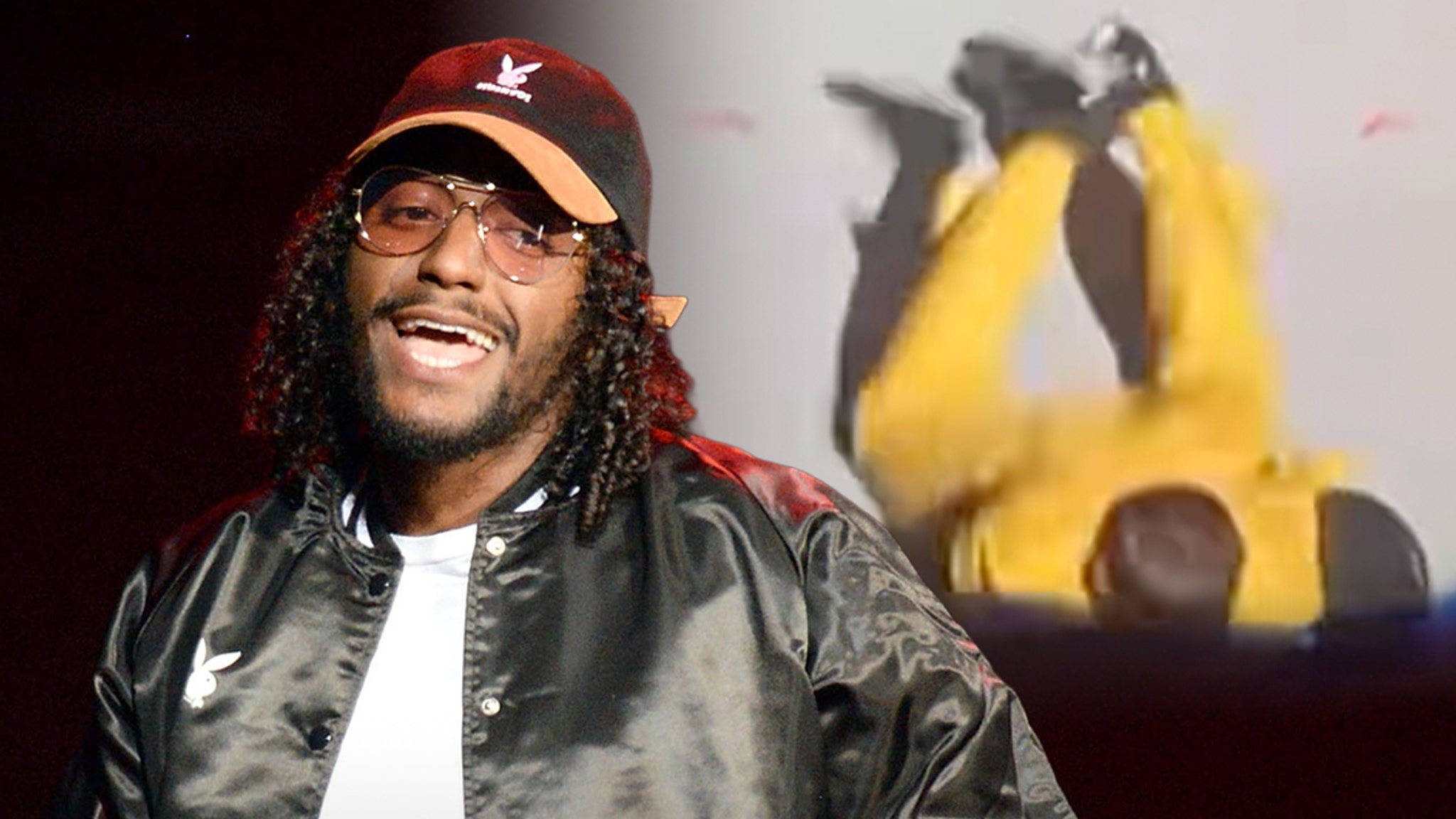 R&B singer Lloyd Faceplants on stage, on video