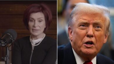 Sharon Osbourne bursts into tears upon hearing Donald Trump's Ozzy tribute