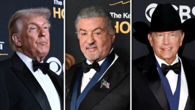 Donald Trump and Sylvester Stallone Lead Star arrive at the 48th Kennedy Center Honors