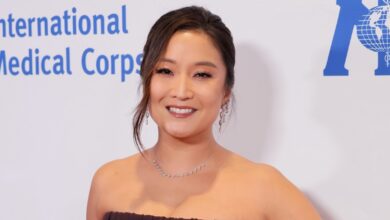 Emily at Ashley Park in Paris narrowly avoids a wardrobe malfunction