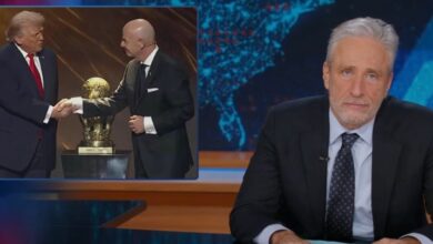 Jon Stewart slams Trump for accepting 'fictitious' peace prize