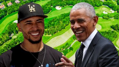 Mookie Betts plays golf with Barack Obama at Swanky Los Angeles Country Club