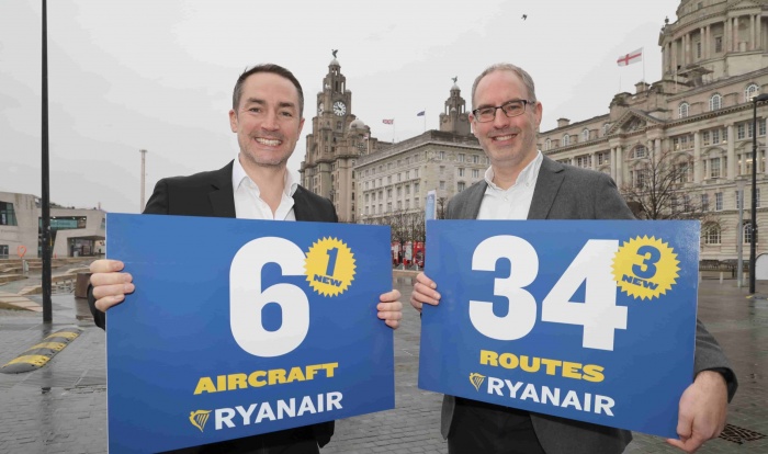 RYANAIR ADDS SIXTH AIRPLANE TO LIVERPOOL FOR S26 | News