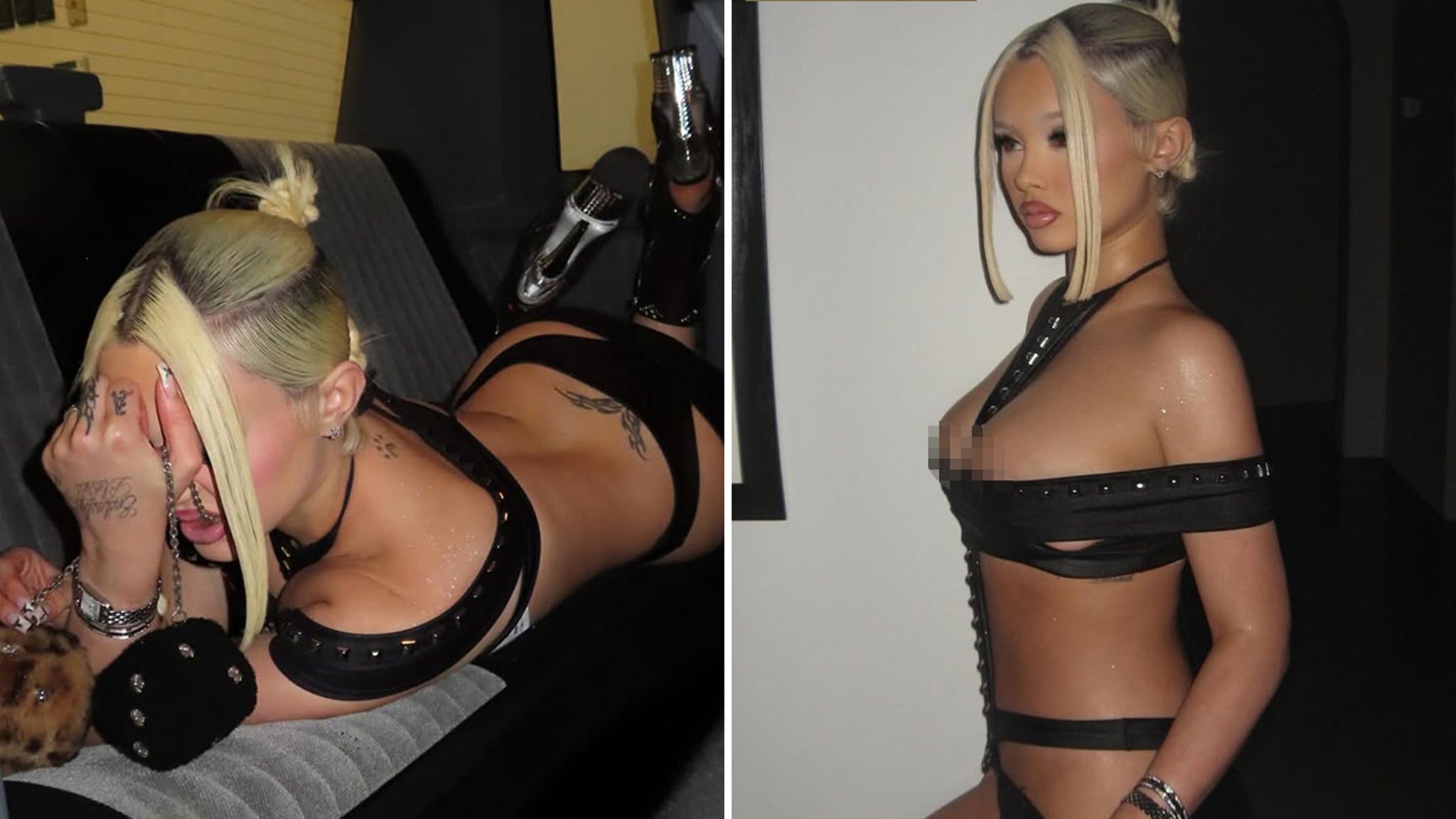 Alabama Barker poses in sexy lingerie