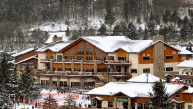 Holiday valley resort in winter