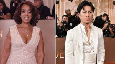 Gayle King is stunned by Hudson Williams' raunchy responses at Globes