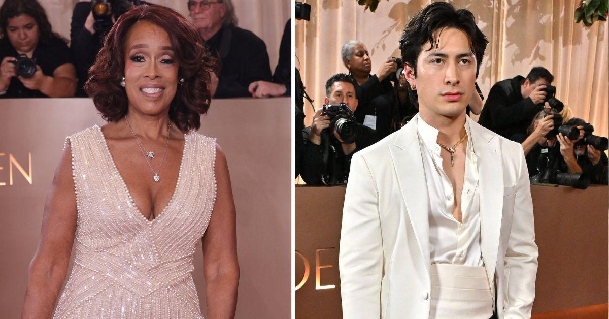 Gayle King is stunned by Hudson Williams' raunchy responses at Globes