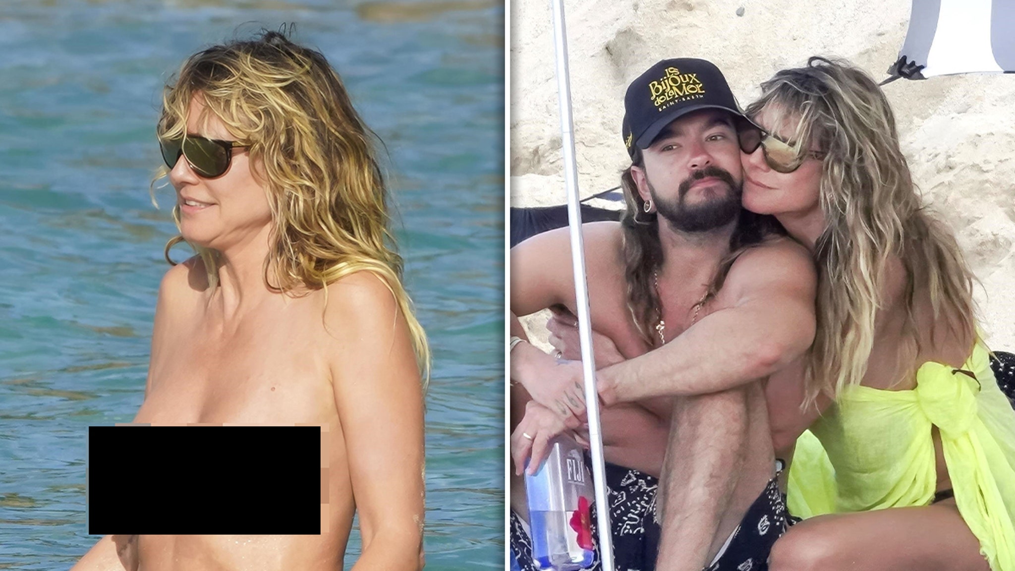 Heidi Klum continues topless vacation with husband Tom Kaulitz in St. Barts