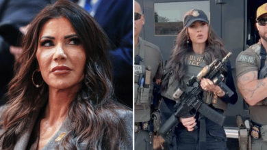 Kristi Noem trolled through the video in which she points her gun at the DHS agent's head