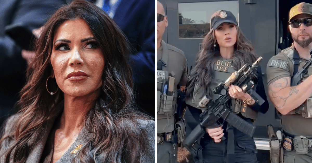 Kristi Noem trolled through the video in which she points her gun at the DHS agent's head