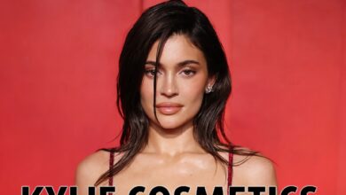 Kylie Jenner shows off cleavage in tight leather top as she promotes new perfume