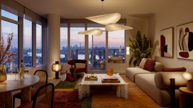 A living space in The Orchard, the tallest building in Queens New York