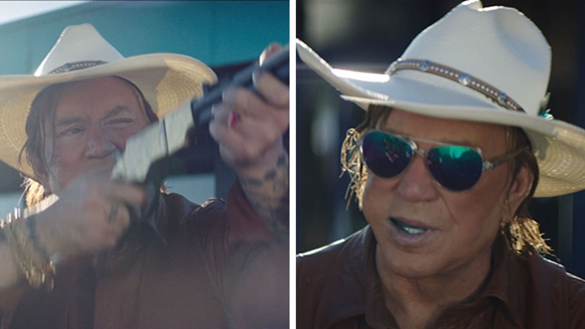 Mickey Rourke Fires Gun in New 'National Lampoon' Movie, Clip Shows