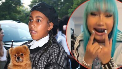 North West introduces piercing and 106-carat diamond pendant in new videos