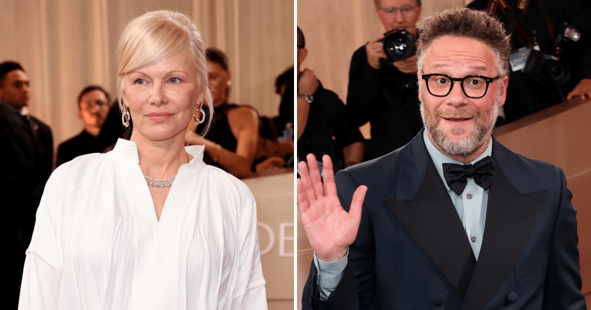 Pamela Anderson on Golden Globes run-in 2026 with Pam and Tommy's Seth Rogen