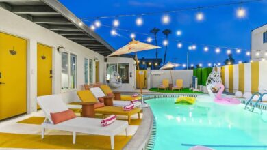 Quirky hotel listings in Palm Springs for $2.5 million, complete with all furnishings and its own high-tech management system