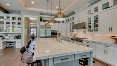 New fixtures in a remodeled kitchen