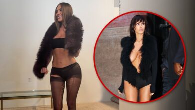 Stassie Karanikolaou channels Bianca Censori in a tiny outfit