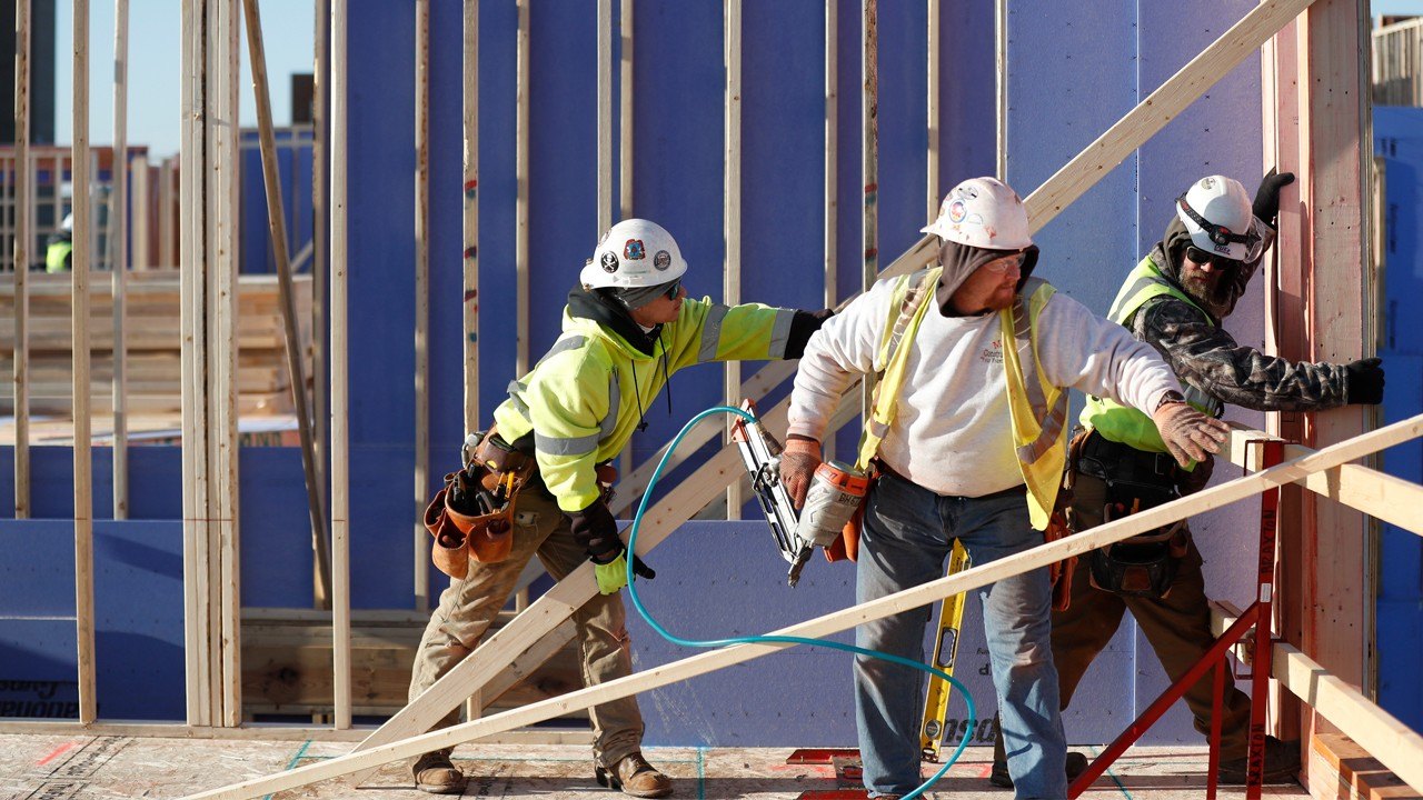 Construction of a large apartment complex in Minneapolis