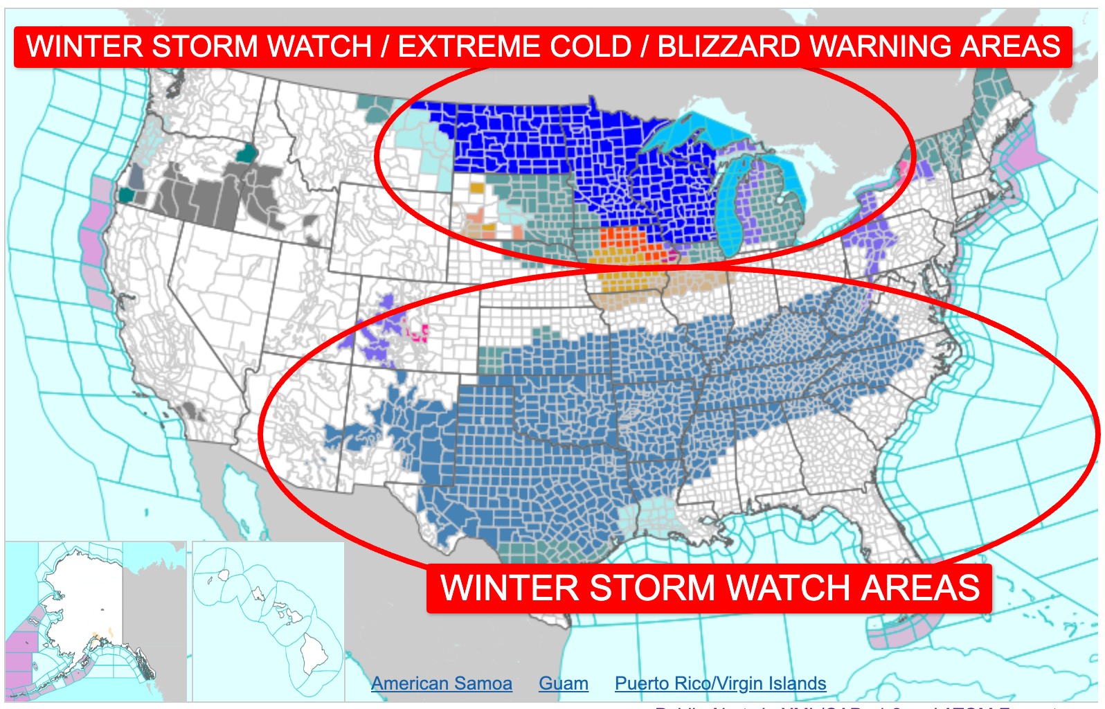 These U.S. States Are Currently Under Winter Storm Watch