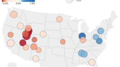 Map of metros where the number of children under 5 has fallen the most since 2010.