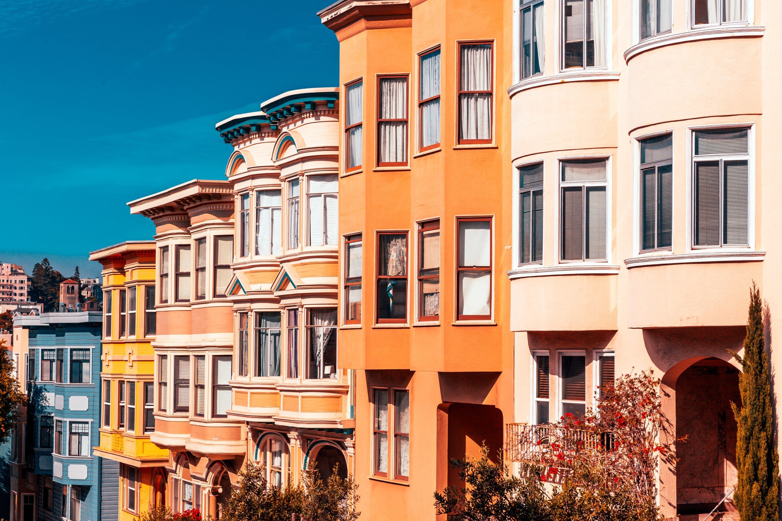 Residential homes in San Francisco, California, USA