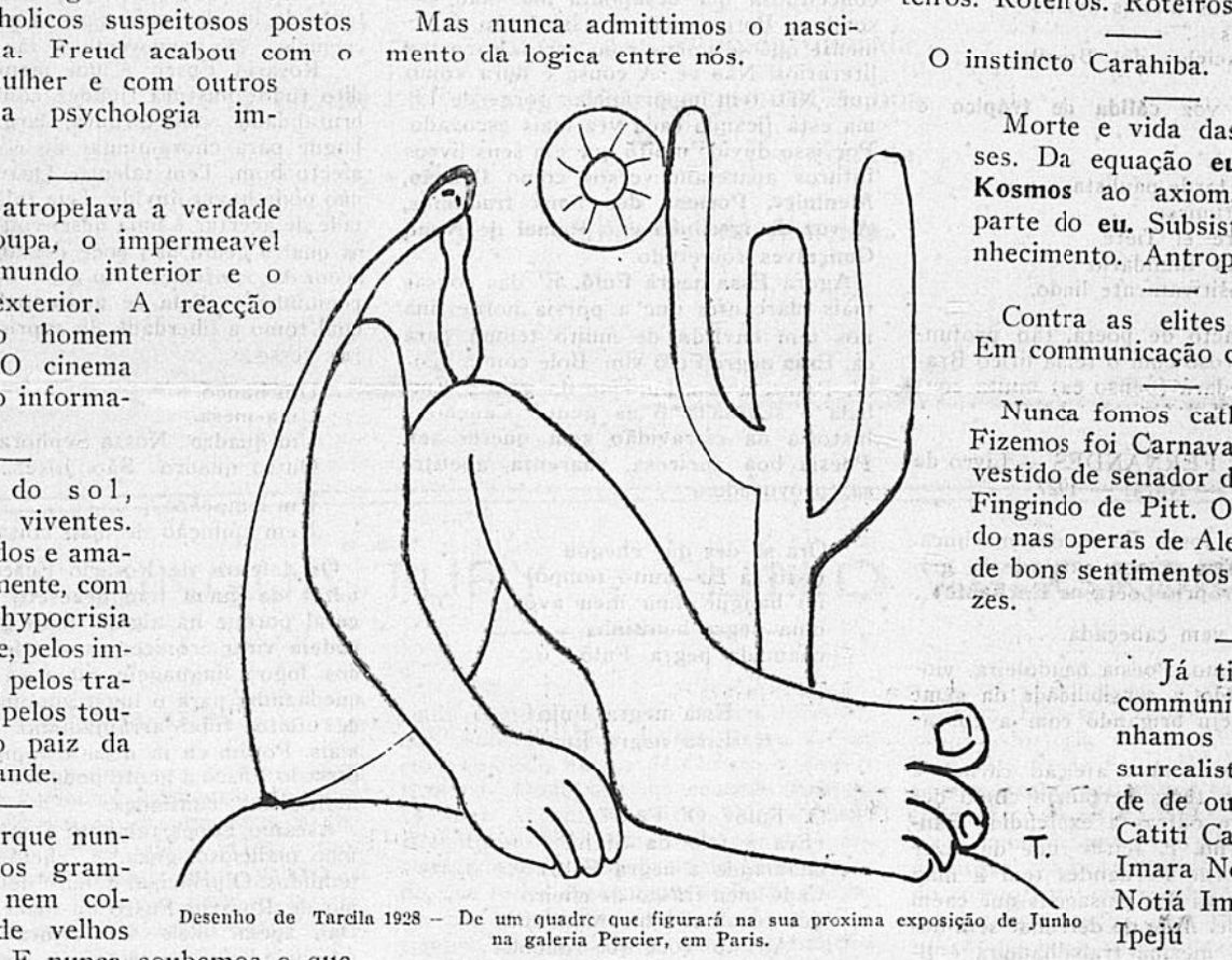 Page of the manifesto antropofago