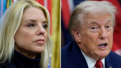 Pam Bondi rages over questions about redaction of Trump's name in Epstein files