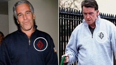 Peter Mandelson was photographed wearing Epstein's clothes while in prison
