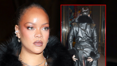 Rihanna accidentally shows her butt while walking into A$AP Rocky's fashion show