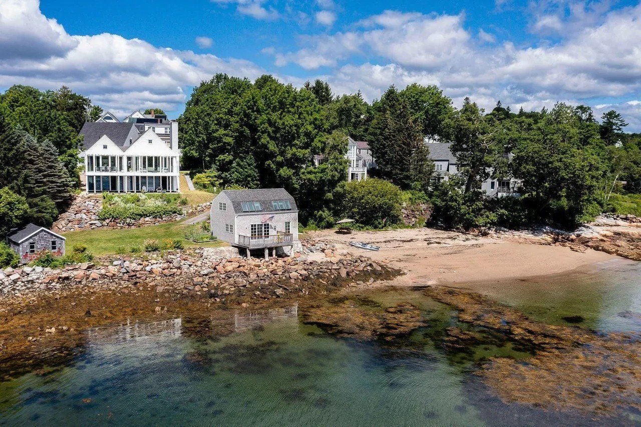 Rockport Maine estate with beach house and architecturally significant main house
