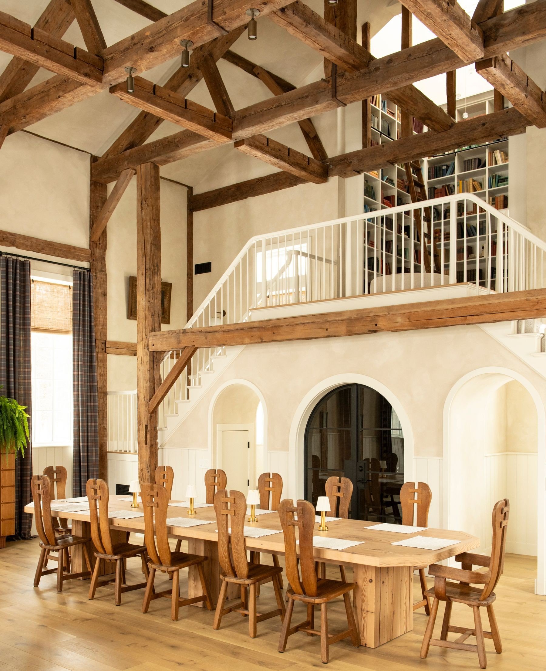 Dining area of ​​a transformed church in Gilboa, NY, for sale for $2,995,000