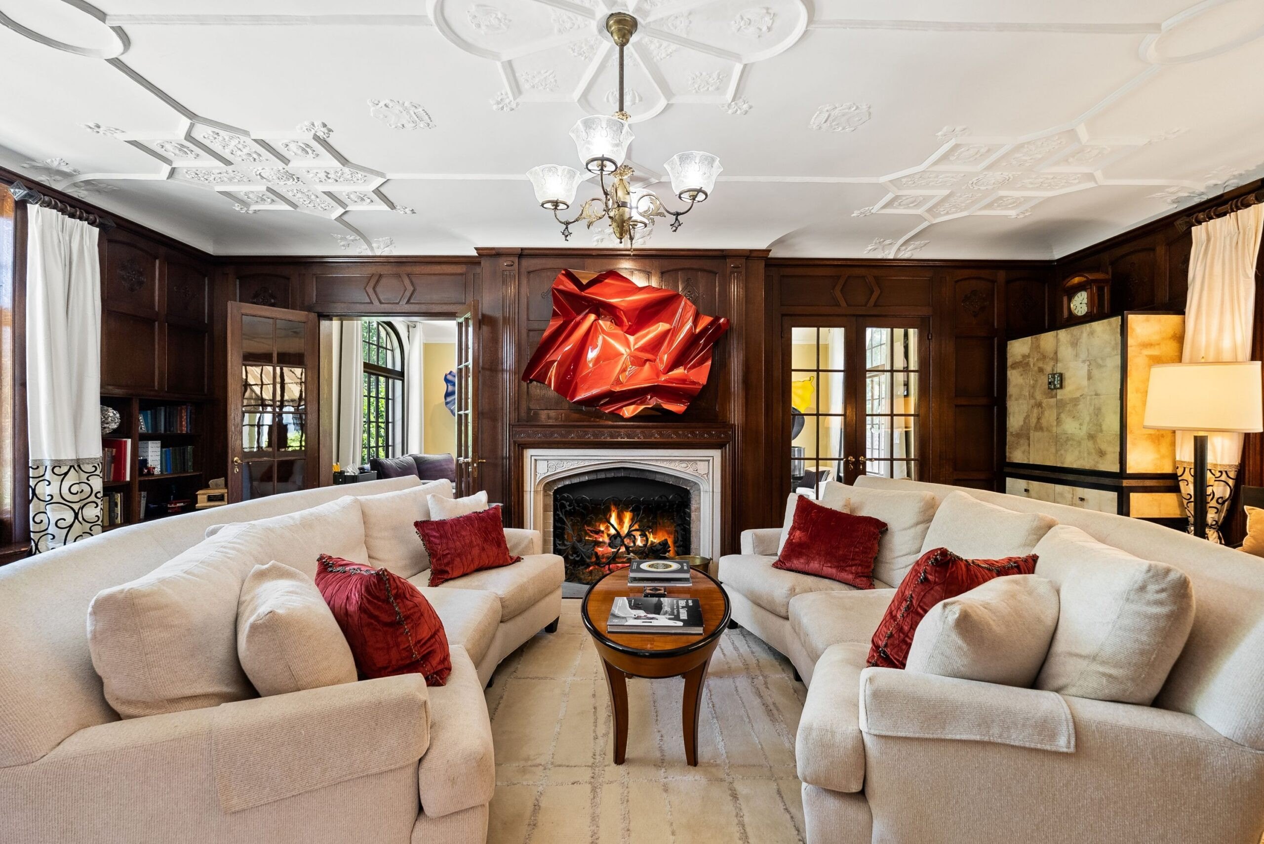 Living room in Heurich-Parks House in Washington, DC, for sale for $10,750,000