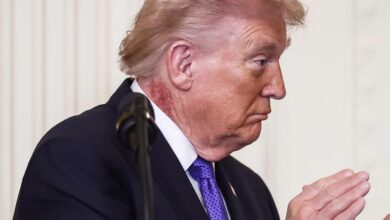 Trump's neck rash labeled 'precancerous skin condition' by celebrity doc