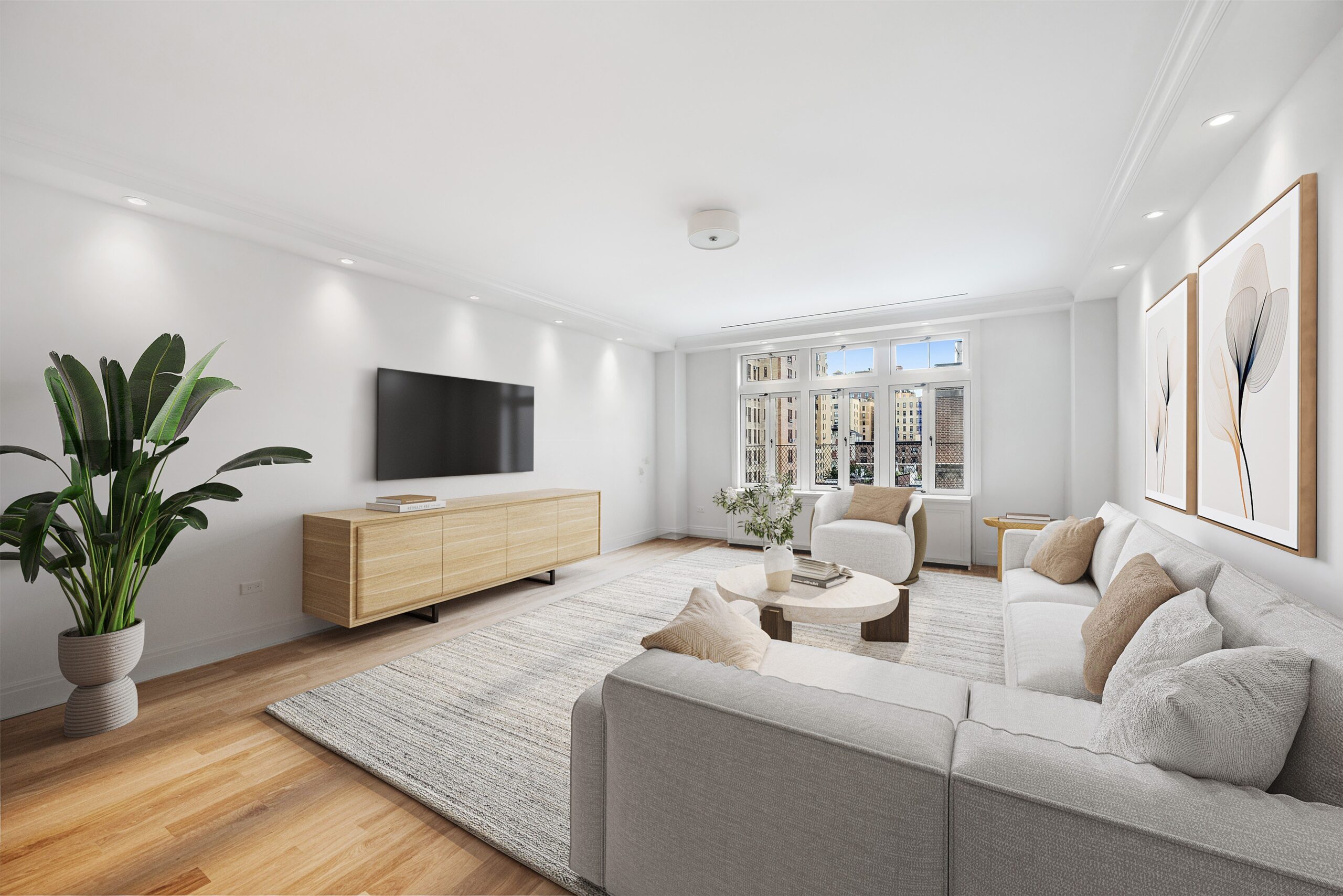 Virtually staged house