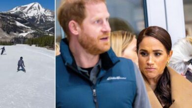 Meghan Markle dragged Prince Harry's skiing video after his cheeky reporter texts