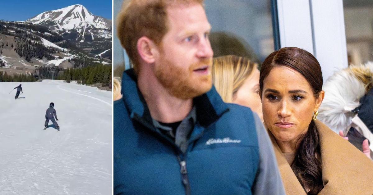 Meghan Markle dragged Prince Harry's skiing video after his cheeky reporter texts