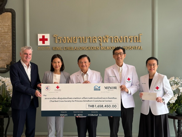Minor Hotels donates more than THB 1.6 million to the Princess Sirindhorn craniofacial center in Bangkok | News
