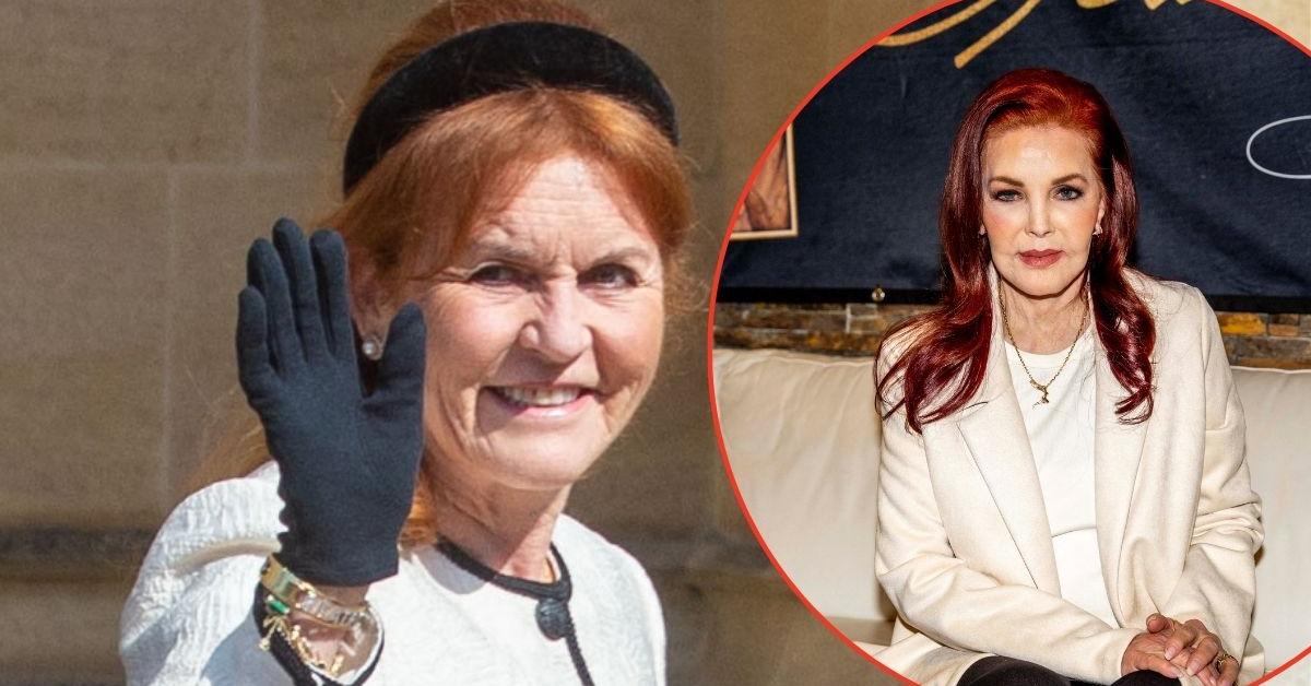 Sarah Ferguson leaves Priscilla Presley's house
