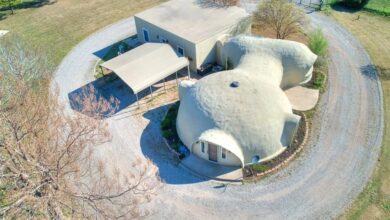 Dome house and vineyard in Yukon, OK for $799,900.