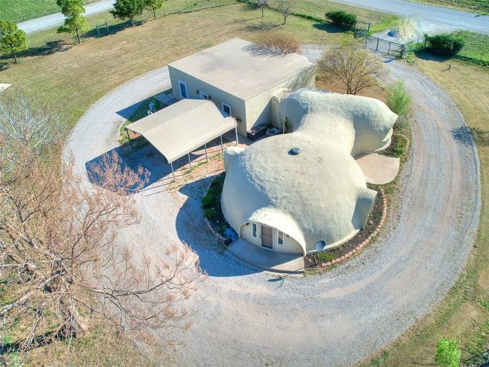 Dome house and vineyard in Yukon, OK for $799,900.