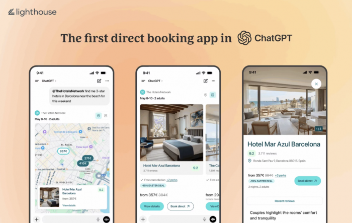 The first direct hotel booking app launches in ChatGPT, powered by Lighthouse | News