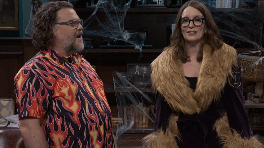 Tina Fey crashes Jack Black's SNL Five-Timer's monologue
