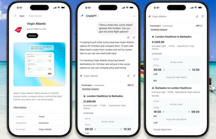VIRGIN ATLANTIC LAUNCHES IN CHATGPT WITH THE FIRST AIRLINE OF ITS KIND | News