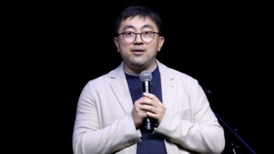 Joey Jia, CEO of ReelShort, speaks at Owl & Co's Vertical Media Summit